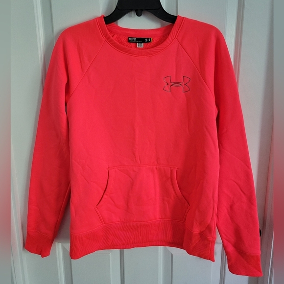 Under Armour Womens Pink Neon Sweatshirt Size Medium - Picture 1 of 3